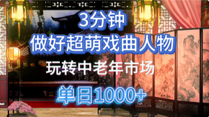 用Ai制作Q版戏剧人物手把手教你吃透中老年经济,5分钟一个成品,多渠道变现-AI学习资源网