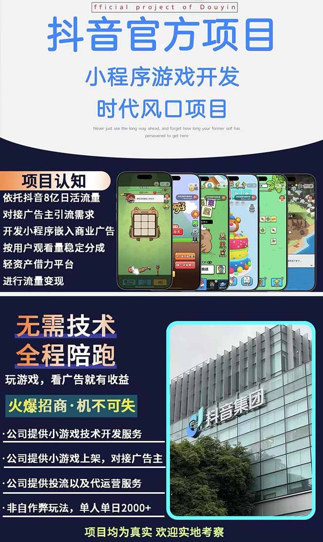 图片[1]-2025最热抖音官方项目 Ai时代风口项目小程序游戏开发 实测单个游戏日收…-AI学习资源网