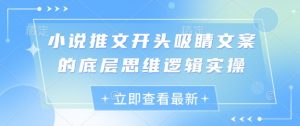 小说推文开头吸睛文案的底层思维逻辑实操-AI学习资源网