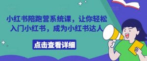 小红书陪跑营系统课,让你轻松入门小红书,成为小红书达人-AI学习资源网