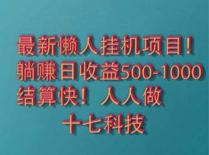 2025最新懒人挂机项目!长久稳定,解放双手!单日收益500+-AI学习资源网