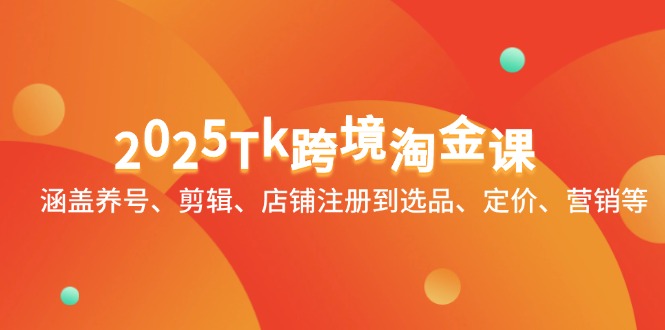 2025Tk跨境淘金课：涵盖养号、剪辑、店铺注册到选品、定价、营销等-AI学习资源网