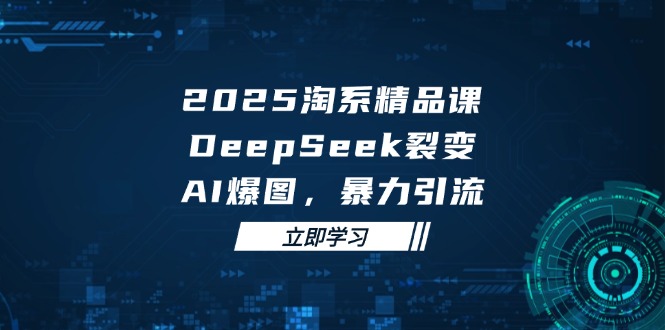 2025 淘系精品课，DeepSeek 裂变，AI 爆图，暴力引流-AI学习资源网