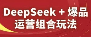DeepSeek+爆品运营组合玩法,2025淘系精品课-AI学习资源网