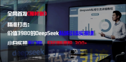 精准打击：价值3980的DeepSeek私域引流实操课，小白实操无门槛，日引精准粉300+-AI学习资源网