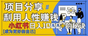 小红书日入1k+?揭秘人性洞察力,小白3分钟上手,点赞爆棚!-AI学习资源网