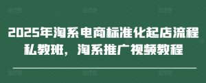 2025年淘系电商标准化起店流程私教班,淘系推广视频教程-AI学习资源网