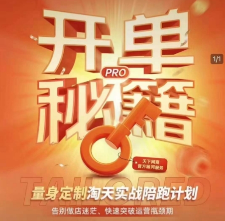淘宝开单秘籍PRO，量身定制淘天实战陪跑计划，告别做店迷茫、快速突破运营瓶颈期(更新)-AI学习资源网