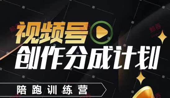 视频号创作分成计划陪跑训练营，手把手教会你如何制作视频，细水长流型项目-AI学习资源网
