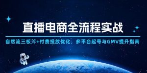 直播电商全流程实战:自然流三板斧+付费投放优化,多平台起号与GMV提升指南-AI学习资源网