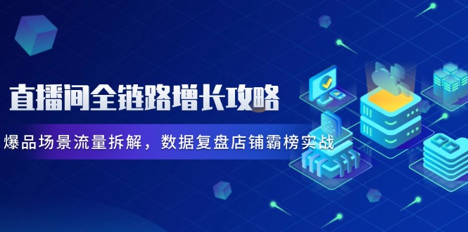 直播间全链路增长攻略，爆品场景流量拆解，数据复盘店铺霸榜实战-AI学习资源网