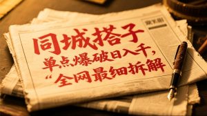 同城搭子群19.9单点爆破日入千,搭子组局月入万,全网最细拆解-AI学习资源网