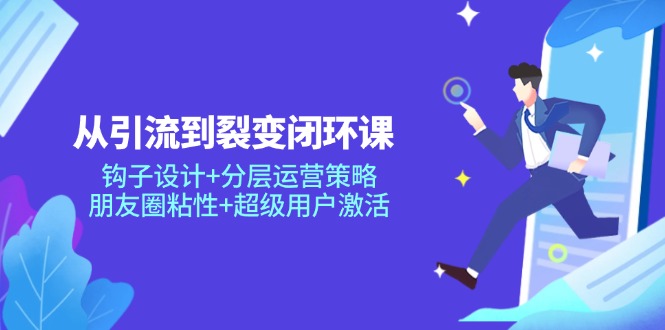 从引流到裂变闭环课：钩子设计+分层运营策略，朋友圈粘性+超级用户激活-AI学习资源网