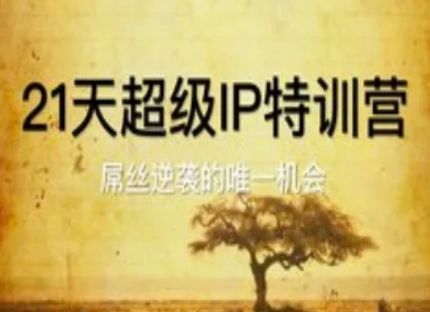 21天超级IP特训营，屌丝逆袭的唯一机会-AI学习资源网