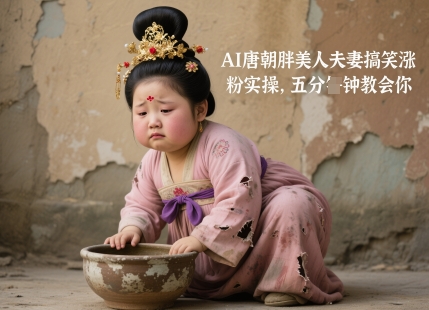 AI唐朝胖美人夫妻搞笑涨粉实操，五分钟教会你-AI学习资源网