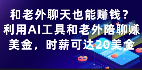 和老外聊天也能挣钱？利用AI工具和老外陪聊挣美金，时薪可达20刀-AI学习资源网