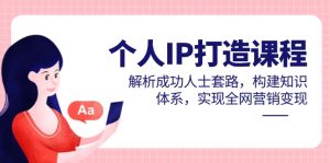 个人IP打造课程，解析成功人士套路，构建知识体系，实现全网营销变现-AI学习资源网
