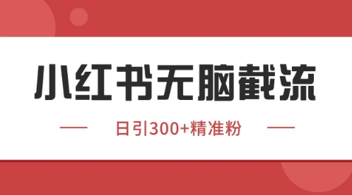 小红书只要你有同行就能获客，独家野路子获客玩法，暴力截流【揭秘】-AI学习资源网
