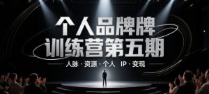 个人品牌训练营第五期,人脉·资源·个人IP·变现-AI学习资源网