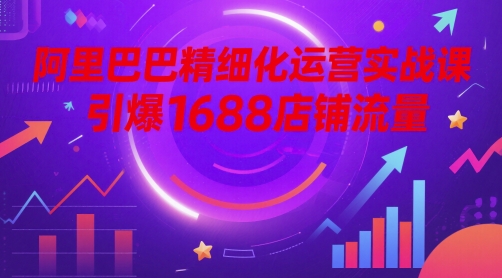 阿里巴巴精细化运营实战课，引爆1688店铺流量-AI学习资源网