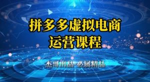 拼多多虚拟资料项目，从起店到出单全套系列教程，从0到1小白也可以轻松上手-AI学习资源网