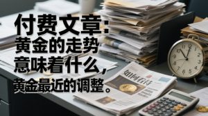付费文章:黄金的走势意味着什么,如何看待黄金最近的调整-AI学习资源网