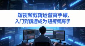 短视频剪辑运营高手课,入门到精通成为短视频高手-AI学习资源网