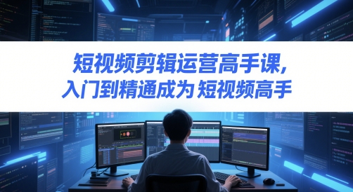 短视频剪辑运营高手课，入门到精通成为短视频高手-AI学习资源网