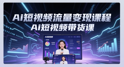 Ai短视频流量变现课程，Ai短视频带货课-AI学习资源网