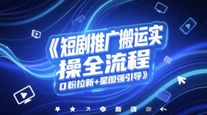 短剧推广搬运实操全流程,0粉拉新+星图强引导-AI学习资源网