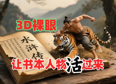 书本人物裸眼3D视频，新的玩法，流量超猛，保姆级教程-AI学习资源网