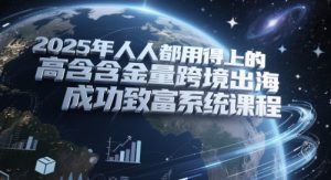 2025年人人都用得上的高含金量跨境出海成功致富系统课程-AI学习资源网