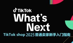 TikTok shop 2025普通卖家新手入门指南,助新手快速掌握从0到1的跨境电商运营逻辑-AI学习资源网