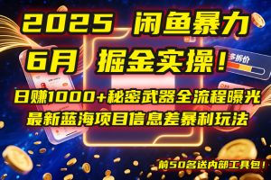 2025闲鱼暴力掘金实操!日赚1000+秘密武器全流程曝光,最新蓝海项目信…-AI学习资源网