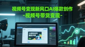 视频号变现新风口AI爆款创作-视频号带货变现-AI学习资源网
