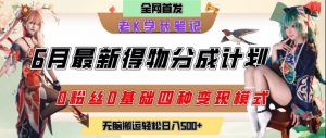 6月份最新得物创作者分成计划2.0玩法,0粉丝0基础四种模式变现,从隐蔽渠道无脑搬运,日入2张-AI学习资源网