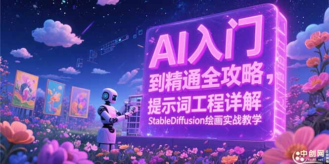 AI入门到精通全攻略，提示词工程详解，StableDiffusion绘画实战教学-AI学习资源网