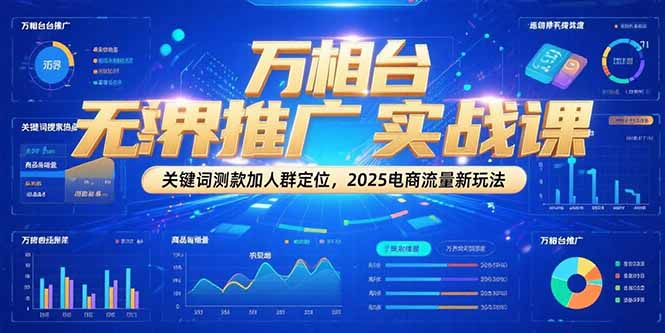 万相台无界推广实战课，关键词测款加人群定位，2025电商流量新玩法-AI学习资源网