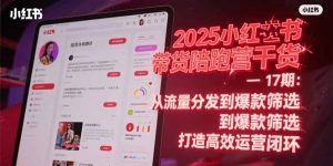 2025小红书带货陪跑营干货-17期:从流量分发到爆款筛选 打造高效运营闭环-AI学习资源网