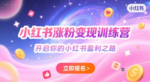 小红书涨粉变现训练营，开启你的小红书盈利之路-AI学习资源网