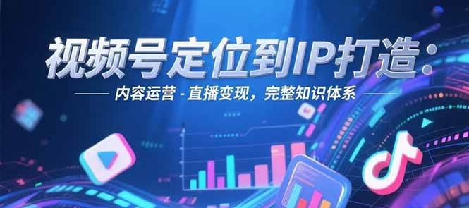 视频号定位到IP打造：账号搭建-内容运营-直播变现，完整知识体系-AI学习资源网