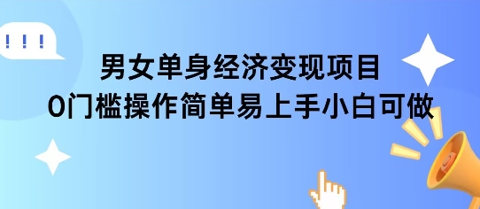 女单身经济项目变现周期长可复购率高日入1k+-AI学习资源网