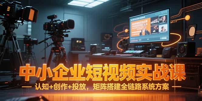 中小企业短视频实战课，认知+创作+投放，矩阵搭建全链路系统方案-AI学习资源网