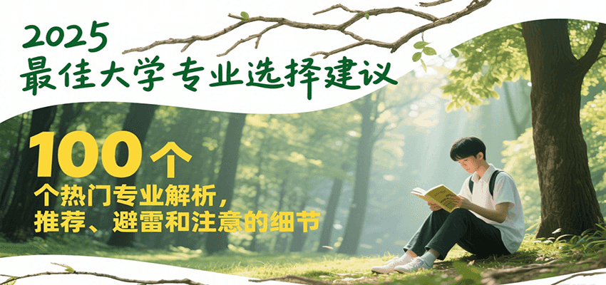 2025最佳大学专业选择建议，100个热门专业解析，推荐、避雷和注意的细节-AI学习资源网