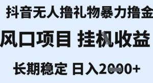 最新风口抖音无人暴力撸金技术,不违规不封号,一个小时收益2k+,小白当天拿结果【揭秘】-AI学习资源网
