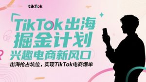 TikTok出海掘金计划,兴趣电商新风口,出海抢占坑位,实现TikTok电商爆单-AI学习资源网