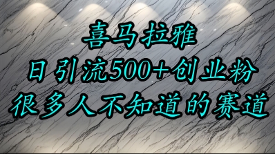 喜马拉雅，小而精的流量赛道，日进500+精准创业粉-AI学习资源网