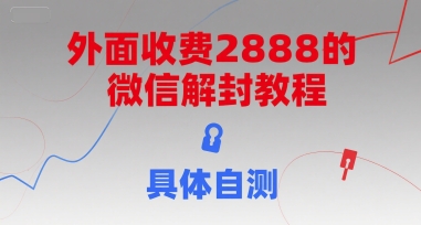 外面收费2888的微信解封教程，具体自测-AI学习资源网