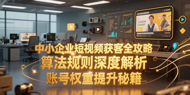 中小企业短视频获客全攻略，算法规则深度解析，账号权重提升秘籍-AI学习资源网