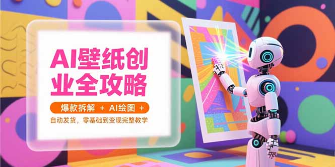 AI壁纸创业全攻略，爆款拆解+AI绘图+自动发货，零基础到变现完整教学-AI学习资源网